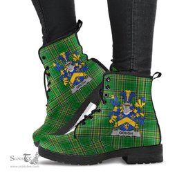 Gough Coat of Arms Family Crest Ireland Leather Boots Irish National Tartan Irish County Boots
