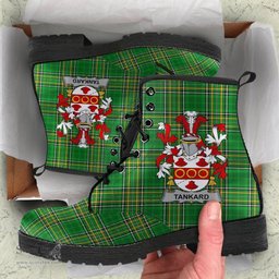 Tankard Coat of Arms Family Crest Ireland Leather Boots Irish National Tartan Irish County Boots