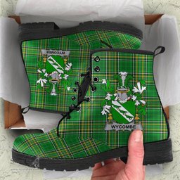 Wycombe Coat of Arms Family Crest Ireland Leather Boots Irish National Tartan Irish County Boots