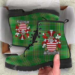 Tottenham Coat of Arms Family Crest Ireland Leather Boots Irish National Tartan Irish County Boots