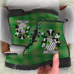 Quill Coat of Arms Family Crest Ireland Leather Boots Irish National Tartan Irish County Boots