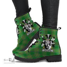Palliser Coat of Arms Family Crest Ireland Leather Boots Irish National Tartan Irish County Boots