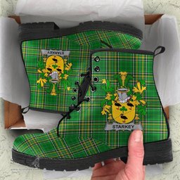 Starkey Coat of Arms Family Crest Ireland Leather Boots Irish National Tartan Irish County Boots