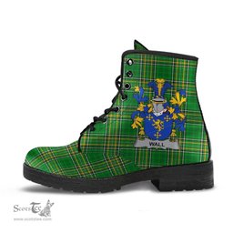 Wall Coat of Arms Family Crest Ireland Leather Boots Irish National Tartan Irish County Boots