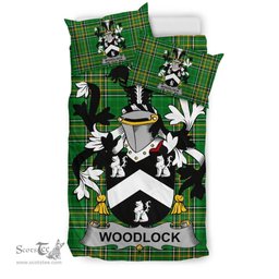 Irish Woodlock Coat of Arms Family Crest Ireland Bedding Set Irish National Tartan Irish County Bedding Set Duvet Covers