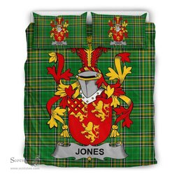 Irish Jones Coat of Arms Family Crest Ireland Bedding Set Irish National Tartan Irish County Bedding Set Duvet Covers