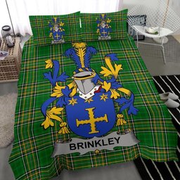 Irish Brinkley Coat of Arms Family Crest Ireland Bedding Set Irish National Tartan Irish County Bedding Set Duvet Covers