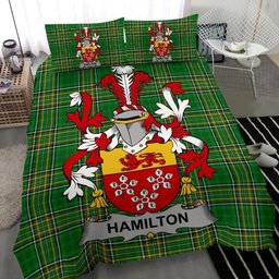 Irish Hamilton Coat of Arms Family Crest Ireland Bedding Set Irish National Tartan Irish County Bedding Set Duvet Covers