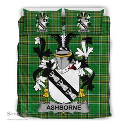 Irish Ashborne Coat of Arms Family Crest Ireland Bedding Set Irish National Tartan Irish County Bedding Set Duvet Covers
