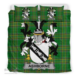 Irish Ashborne Coat of Arms Family Crest Ireland Bedding Set Irish National Tartan Irish County Bedding Set Duvet Covers