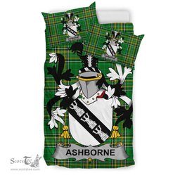 Irish Ashborne Coat of Arms Family Crest Ireland Bedding Set Irish National Tartan Irish County Bedding Set Duvet Covers