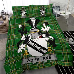 Irish Ashborne Coat of Arms Family Crest Ireland Bedding Set Irish National Tartan Irish County Bedding Set Duvet Covers
