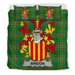 Irish Bindon Coat of Arms Family Crest Ireland Bedding Set Irish National Tartan Irish County Bedding Set Duvet Covers