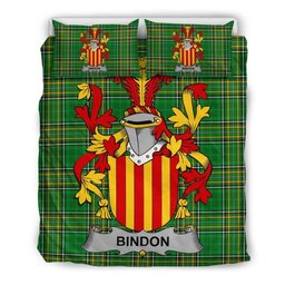 Irish Bindon Coat of Arms Family Crest Ireland Bedding Set Irish National Tartan Irish County Bedding Set Duvet Covers
