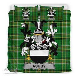 Irish Ashby Coat of Arms Family Crest Ireland Bedding Set Irish National Tartan Irish County Bedding Set Duvet Covers