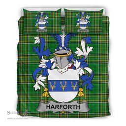 Irish Harforth Coat of Arms Family Crest Ireland Bedding Set Irish National Tartan Irish County Bedding Set Duvet Covers