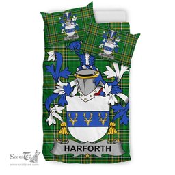 Irish Harforth Coat of Arms Family Crest Ireland Bedding Set Irish National Tartan Irish County Bedding Set Duvet Covers