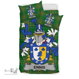 Irish Ennis Coat of Arms Family Crest Ireland Bedding Set Irish National Tartan Irish County Bedding Set Duvet Covers
