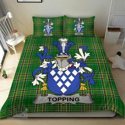 Irish Topping Coat of Arms Family Crest Ireland Bedding Set Irish National Tartan Irish County Bedding Set Duvet Covers