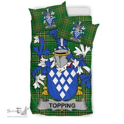 Irish Topping Coat of Arms Family Crest Ireland Bedding Set Irish National Tartan Irish County Bedding Set Duvet Covers