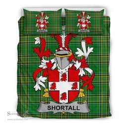 Irish Shortall Coat of Arms Family Crest Ireland Bedding Set Irish National Tartan Irish County Bedding Set Duvet Covers