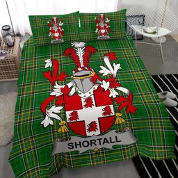 Irish Shortall Coat of Arms Family Crest Ireland Bedding Set Irish National Tartan Irish County Bedding Set Duvet Covers