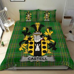 Irish Castell Coat of Arms Family Crest Ireland Bedding Set Irish National Tartan Irish County Bedding Set Duvet Covers