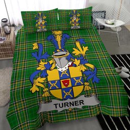Irish Turner Coat of Arms Family Crest Ireland Bedding Set Irish National Tartan Irish County Bedding Set Duvet Covers