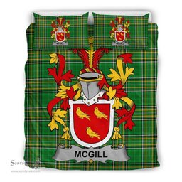 Irish McGill Coat of Arms Family Crest Ireland Bedding Set Irish National Tartan Irish County Bedding Set Duvet Covers