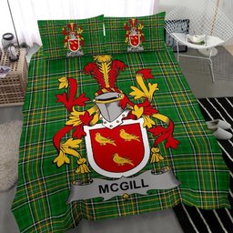 Irish McGill Coat of Arms Family Crest Ireland Bedding Set Irish National Tartan Irish County Bedding Set Duvet Covers