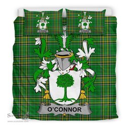 Irish Connor or O'Connor (Don) Coat of Arms Family Crest Ireland Bedding Set Irish National Tartan Irish County Bedding Set Duvet Covers