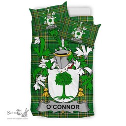 Irish Connor or O'Connor (Don) Coat of Arms Family Crest Ireland Bedding Set Irish National Tartan Irish County Bedding Set Duvet Covers