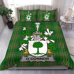 Irish Connor or O'Connor (Don) Coat of Arms Family Crest Ireland Bedding Set Irish National Tartan Irish County Bedding Set Duvet Covers