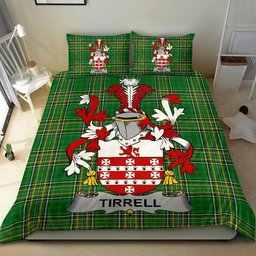 Irish Tirrell Coat of Arms Family Crest Ireland Bedding Set Irish National Tartan Irish County Bedding Set Duvet Covers