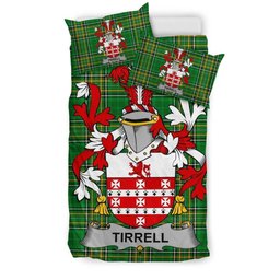 Irish Tirrell Coat of Arms Family Crest Ireland Bedding Set Irish National Tartan Irish County Bedding Set Duvet Covers