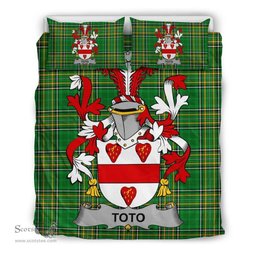 Irish Toto Coat of Arms Family Crest Ireland Bedding Set Irish National Tartan Irish County Bedding Set Duvet Covers