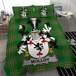 Irish Molloy or O'Mulloy Coat of Arms Family Crest Ireland Bedding Set Irish National Tartan Irish County Bedding Set Duvet Covers