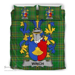 Irish Winch Coat of Arms Family Crest Ireland Bedding Set Irish National Tartan Irish County Bedding Set Duvet Covers