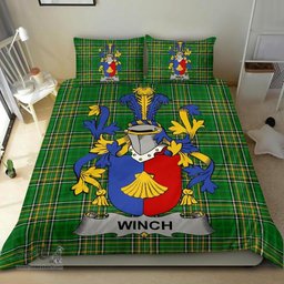 Irish Winch Coat of Arms Family Crest Ireland Bedding Set Irish National Tartan Irish County Bedding Set Duvet Covers