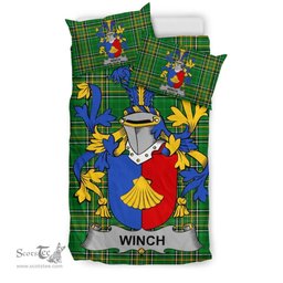 Irish Winch Coat of Arms Family Crest Ireland Bedding Set Irish National Tartan Irish County Bedding Set Duvet Covers
