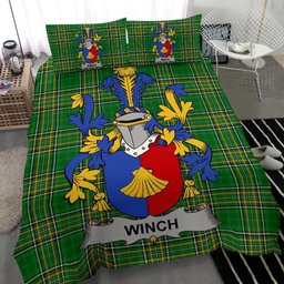 Irish Winch Coat of Arms Family Crest Ireland Bedding Set Irish National Tartan Irish County Bedding Set Duvet Covers