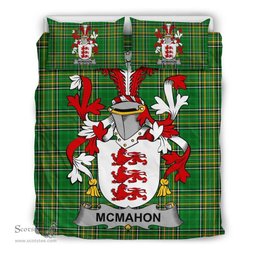 Irish McMahon or McMahan Coat of Arms Family Crest Ireland Bedding Set Irish National Tartan Irish County Bedding Set Duvet Covers