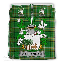 Irish Callaghan or O'Callaghan Coat of Arms Family Crest Ireland Bedding Set Irish National Tartan Irish County Bedding Set Duvet Covers