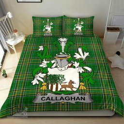 Irish Callaghan or O'Callaghan Coat of Arms Family Crest Ireland Bedding Set Irish National Tartan Irish County Bedding Set Duvet Covers