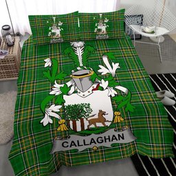 Irish Callaghan or O'Callaghan Coat of Arms Family Crest Ireland Bedding Set Irish National Tartan Irish County Bedding Set Duvet Covers