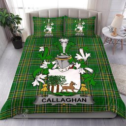 Irish Callaghan or O'Callaghan Coat of Arms Family Crest Ireland Bedding Set Irish National Tartan Irish County Bedding Set Duvet Covers