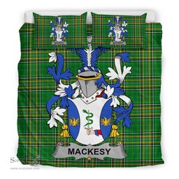 Irish Mackesy Coat of Arms Family Crest Ireland Bedding Set Irish National Tartan Irish County Bedding Set Duvet Covers
