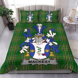 Irish Mackesy Coat of Arms Family Crest Ireland Bedding Set Irish National Tartan Irish County Bedding Set Duvet Covers