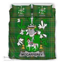 Irish McCafferey or McCaffrey Coat of Arms Family Crest Ireland Bedding Set Irish National Tartan Irish County Bedding Set Duvet Covers