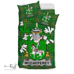 Irish McCafferey or McCaffrey Coat of Arms Family Crest Ireland Bedding Set Irish National Tartan Irish County Bedding Set Duvet Covers